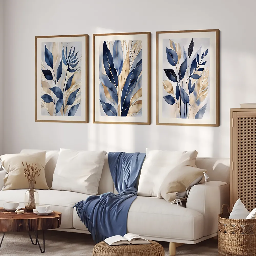 Leaves In Blue